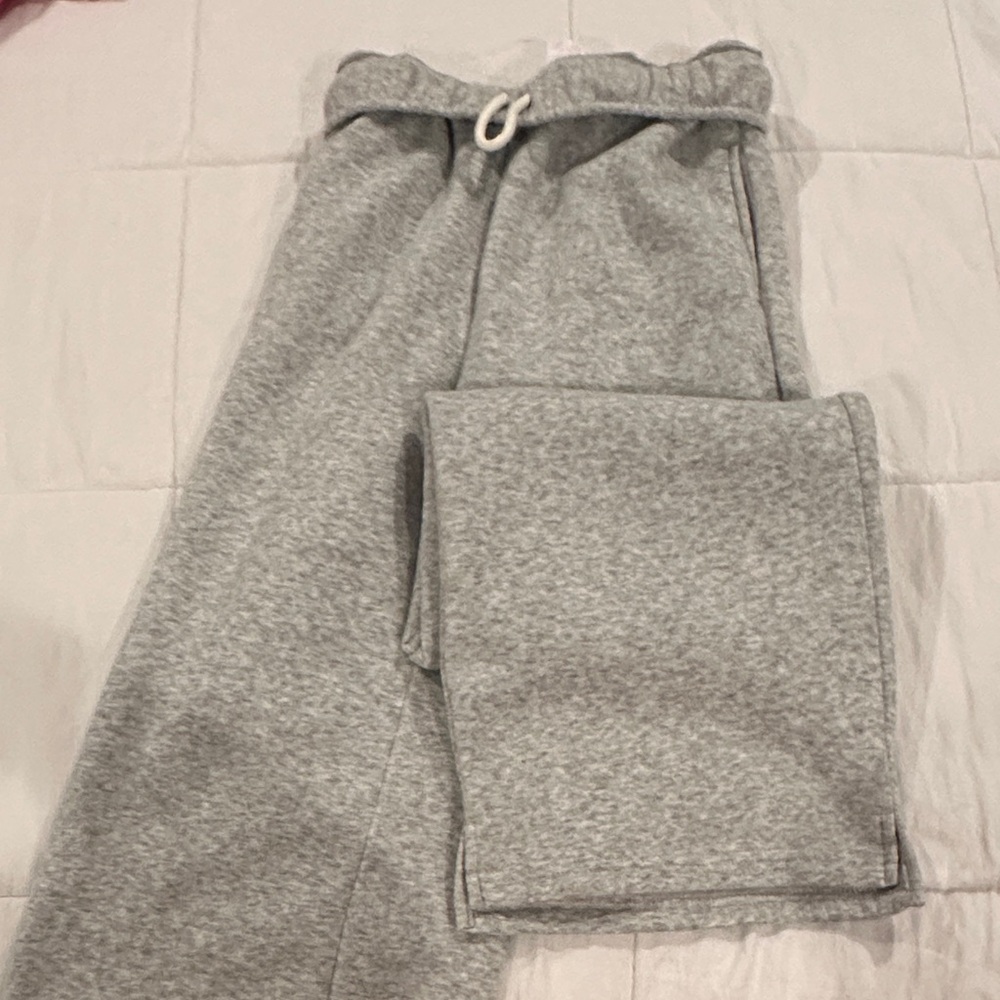 Gray Sweatpants with Drawstring